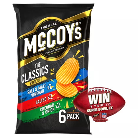 McCoy's Classic Variety Multipack Crisps 6 Pack