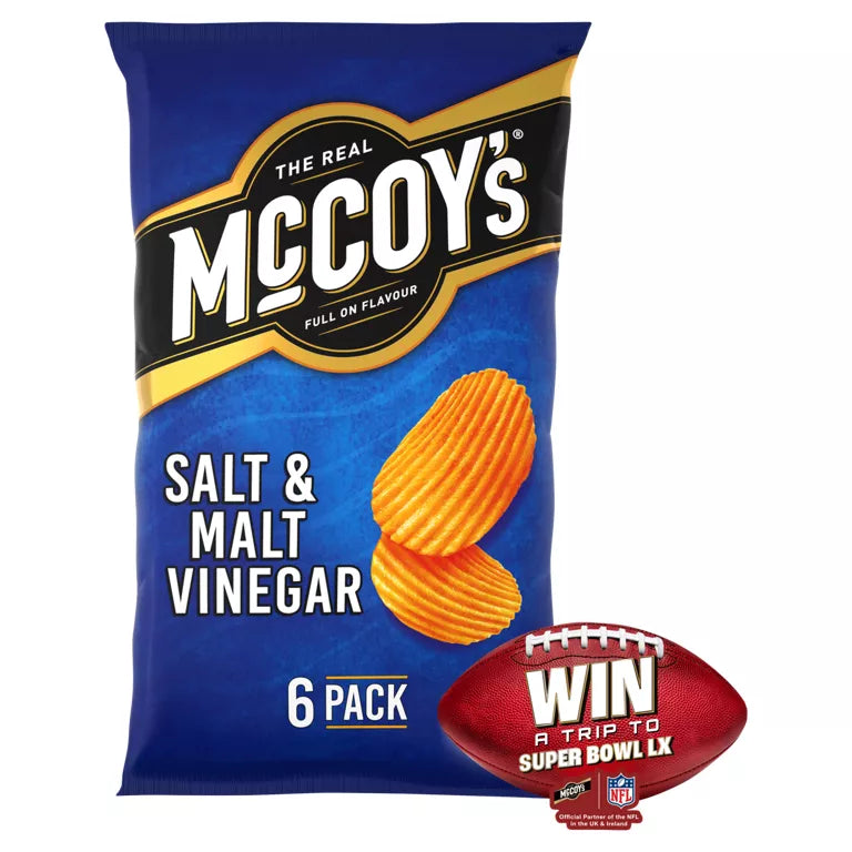 McCoy's Salt & Malt Vinegar Multipack Crisps 6 Pack