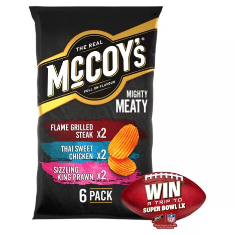 McCoy's Mighty Meaty Ridge Cut 6 x 25g