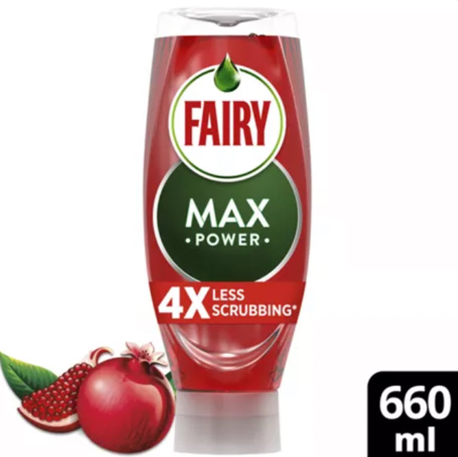 Fairy Max Power Washing Up Liquid Pomegranate 660ML