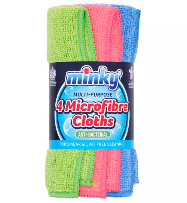 Minky Multi - Purpose 4 Microfibre Cloths