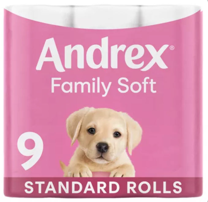 Andrex Family Soft Toilet Tissue 9 Roll