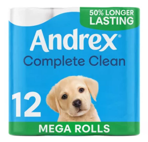 Andrex 12 Complete Clean Mega Rolls