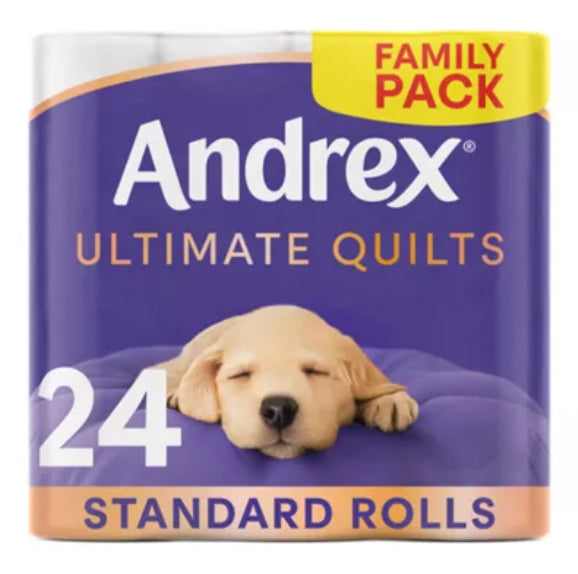 Andrex Ultimate Quilts Toilet Tissue Standard 24 Rolls