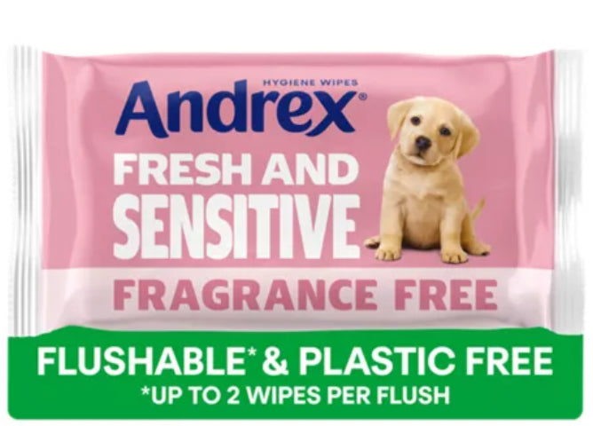 Andrex Fresh and Sensitive Hygiene Wipes x30 sheets