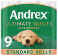 Andrex Ultimate Quilts Toilet Tissue Aloe Vera Fragranced Standard 9 Rolls