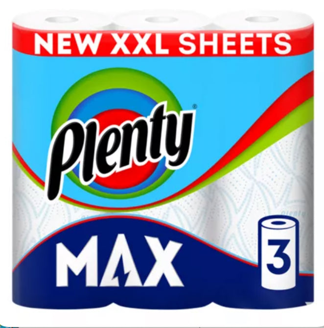 Plenty Max Kitchen Roll 3 Rolls