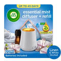 Air Wick Linen & Petals Essential Mist Kit 20ml Lasts for up to 45 days
