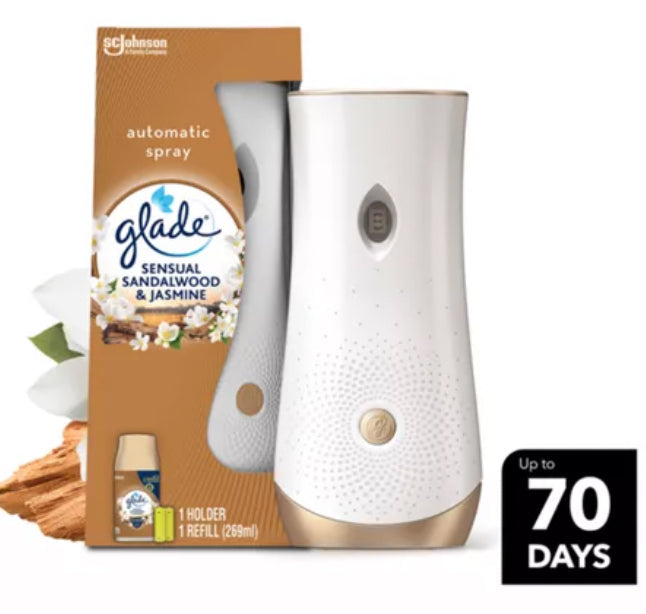 Glade Automatic Spray Air Freshener Holder Refill Sandalwood Jasmine 269ml