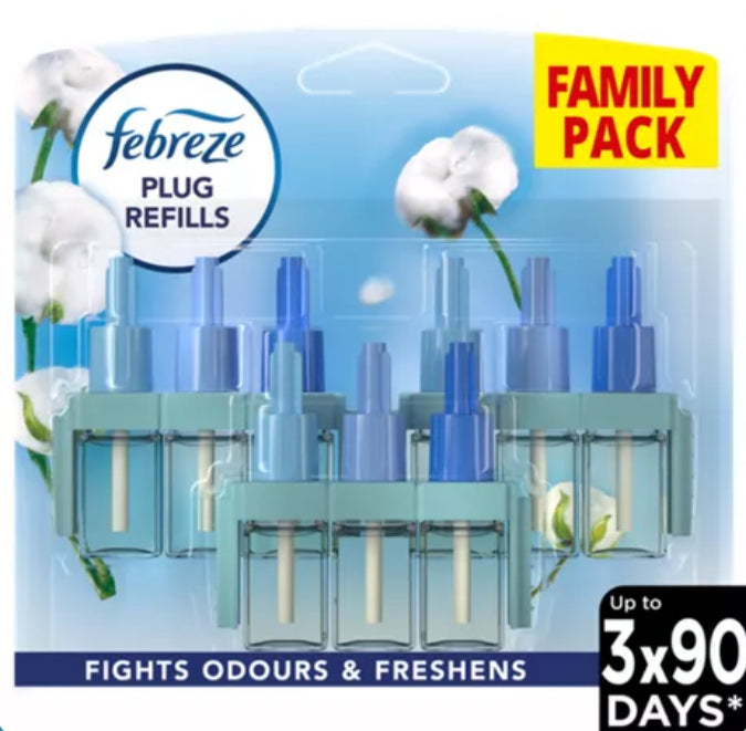 Febreze 3Volution Air Freshener Plug In Refill Cotton Fresh Triple Pack 3x20ML