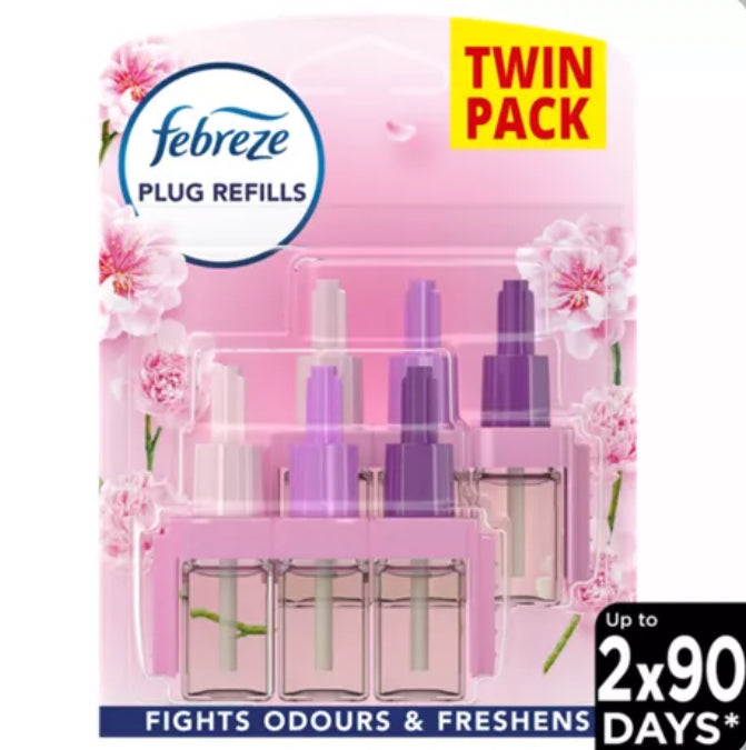 Febreze 3Volution Plug In Air Freshener Refill Twin Pack, Blossom & Breeze